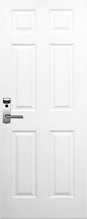ประตู HDF 6 ฟักตรง โครงสแตนดาร์ด สีไว้ท์วอช 35x800x2000