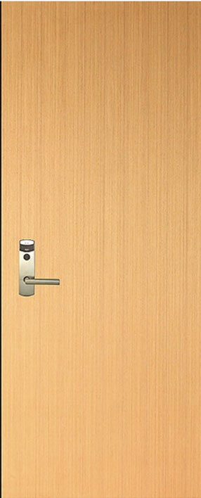 ประตู ไม้อัดสักอิตาลี่ ลายเส้นตรง โครงโกลด์บี 35x900x2150