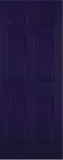 [127917490112SD358002000] ประตู HDF 6 ฟักตรง โครงสแตนดาร์ด สีมิดไนท์บลู 35x800x2000