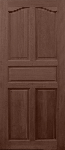 [123A15520105SD328002000] ประตูเรดวู้ด 5 ฟักตรง โมเดิร์น ขอบ 5 สีมะฮอกกานี 32x800x2000